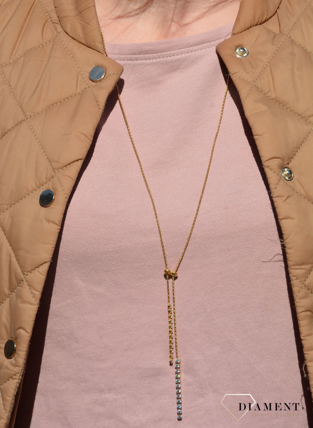 Naszyjnik srebrny krawatka pozłacana Dall'Acqua C RM 20630 0136.jpg